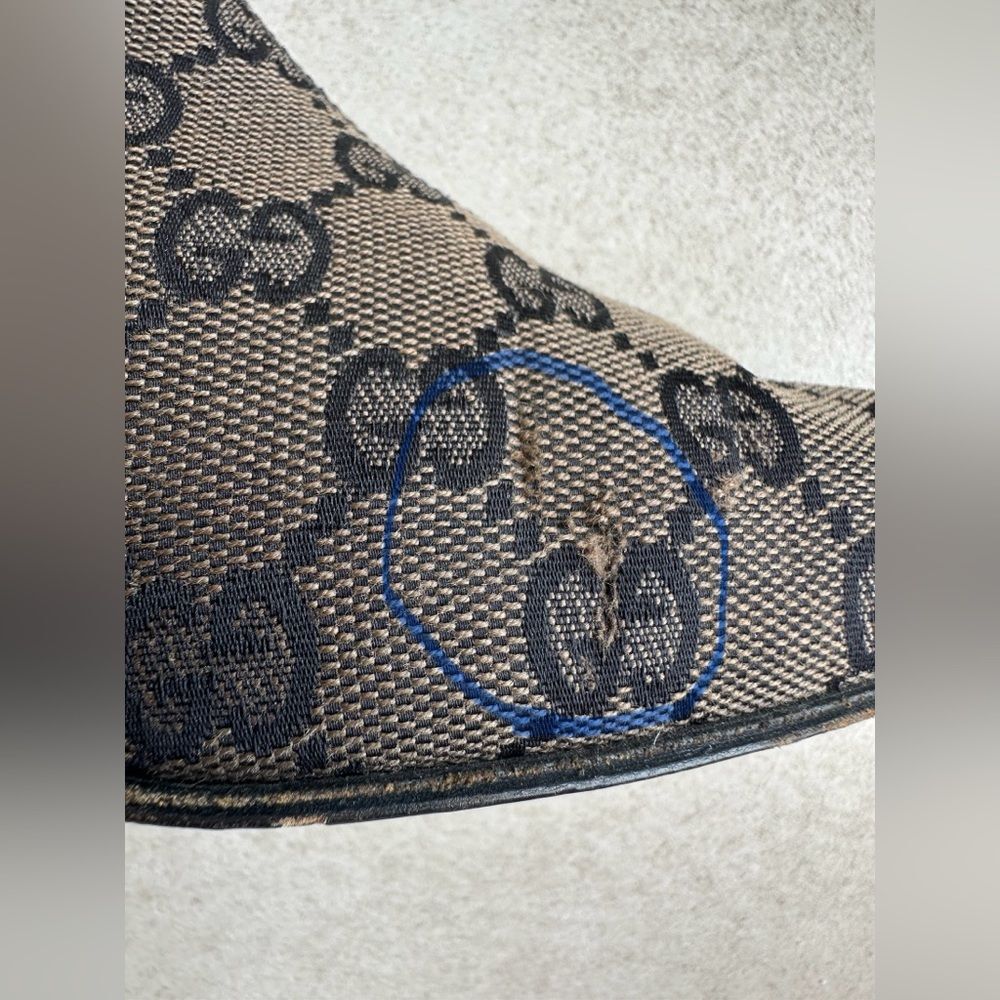 Gucci Vintage 90'S Brown GG Monogram Canvas Boots Wood Heels US 6B - Picture 12 of 16